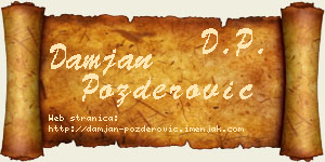 Damjan Pozderović vizit kartica